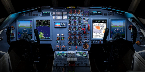 Falcon 900B InSight Flight Deck