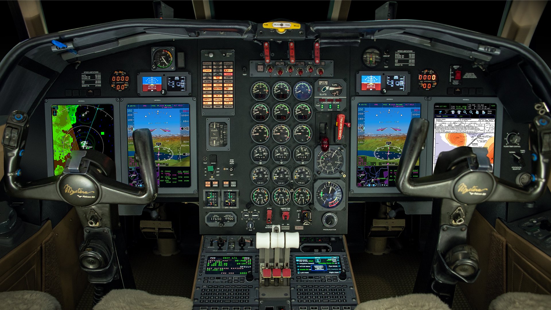 Universal Avionics Insight Flight Deck Upgrade for the Falcon 50