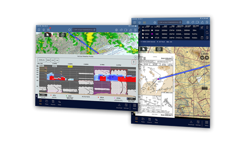 FlightPartner Weather and Chart Screenshots